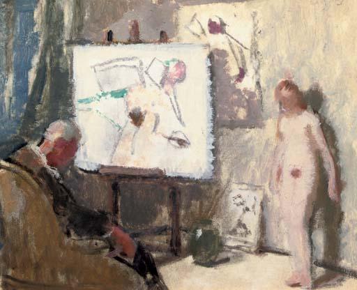 Lucien Victor Guirand de Scévola - The painter and his model