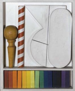 Lucio Del Pezzo - Piccolo oggetto con scala cromatica