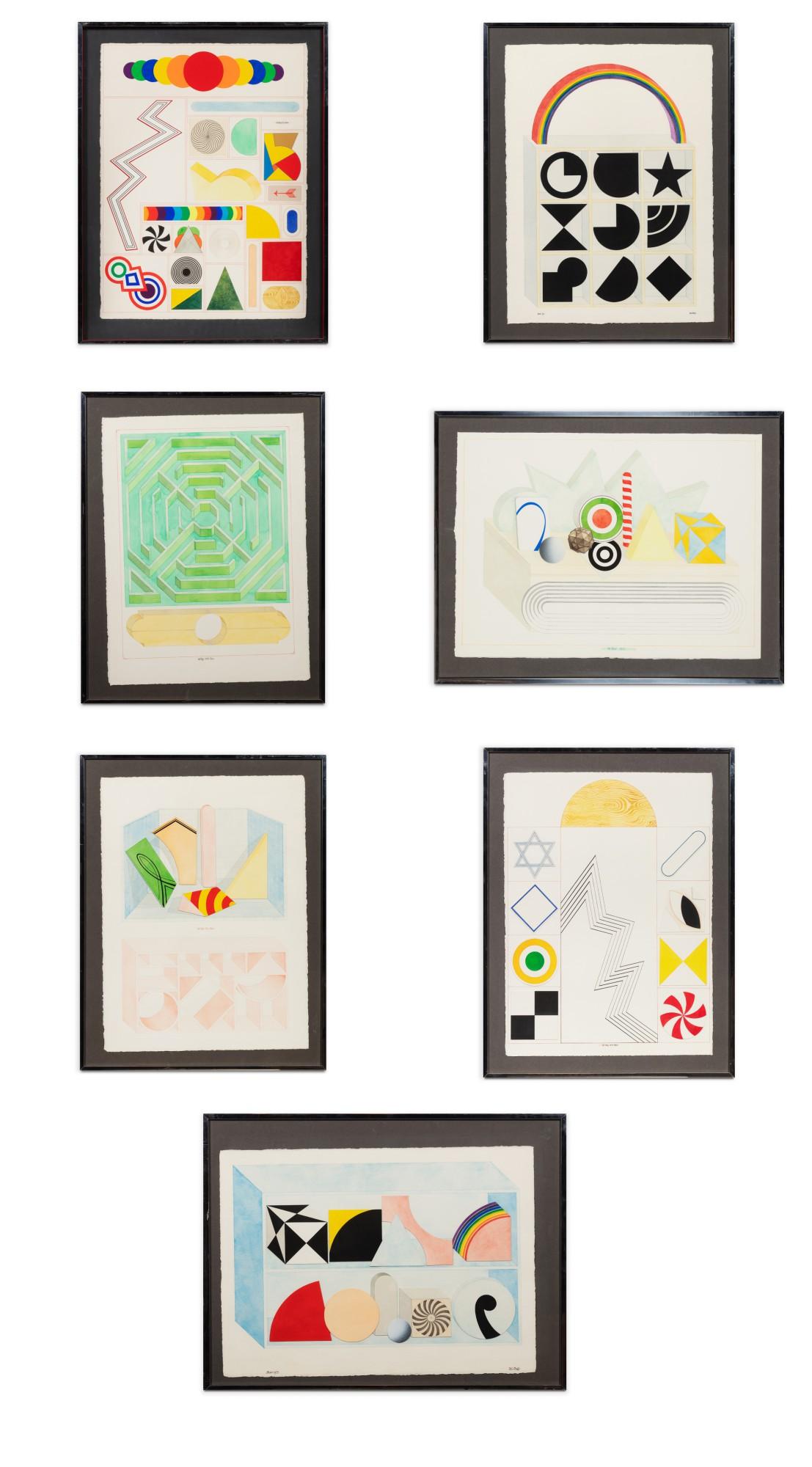 Lucio Del Pezzo - Untitled [7 Works]