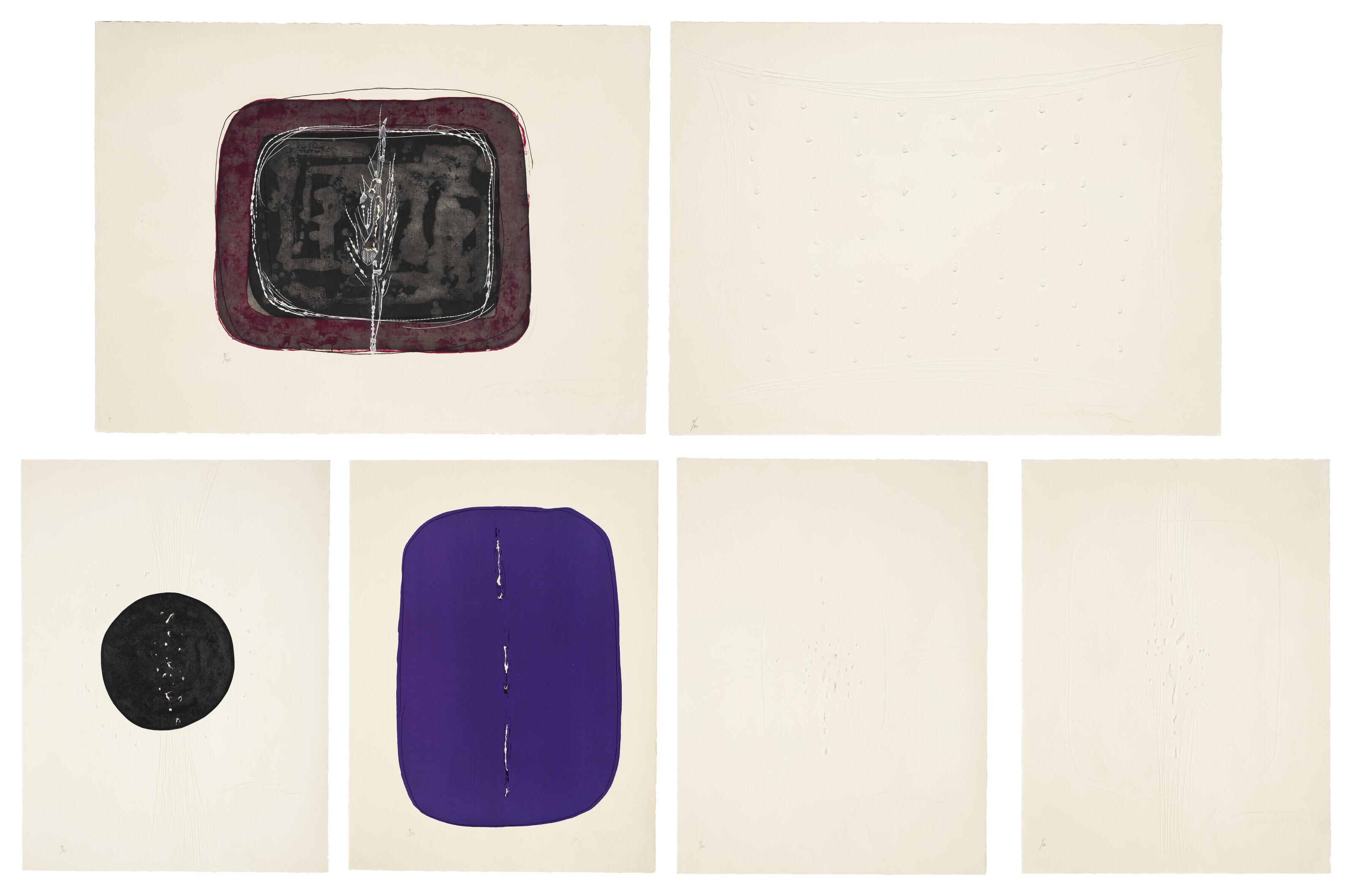 Lucio Fontana - 6 Incisioni Originali