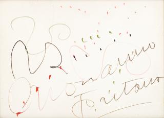 Lucio Fontana - Biglietto auguri