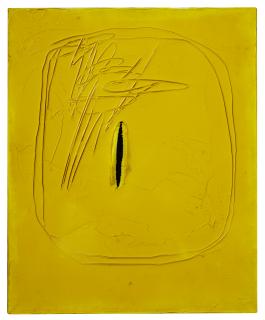 Lucio Fontana - Concetto Spaziale #10: Yellow