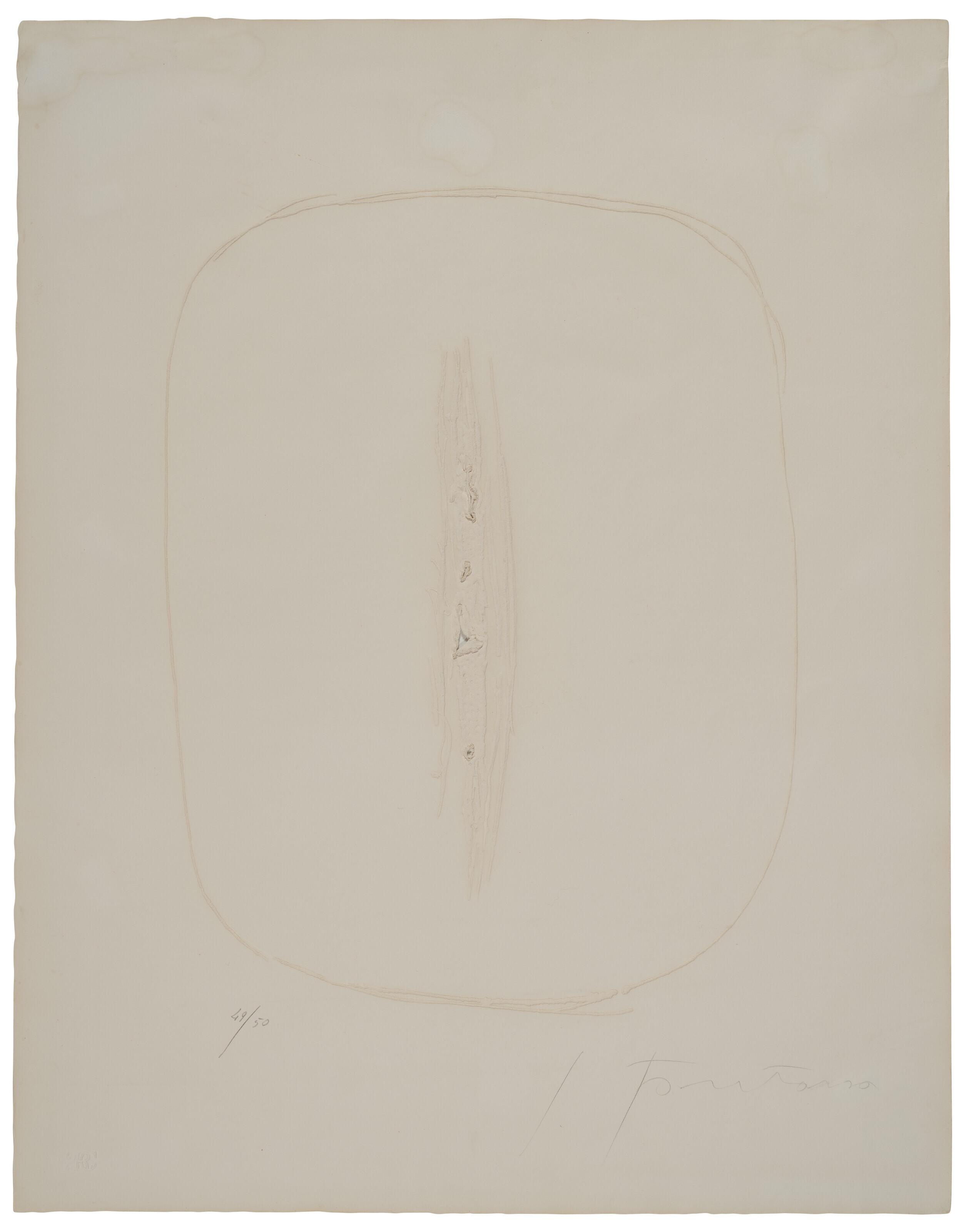 Lucio Fontana - Concetto Spaziale, from Sei acquaforti originali di Lucio Fontana