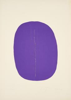 Lucio Fontana - Concetto Spaziale (Ovale violet avec fente).