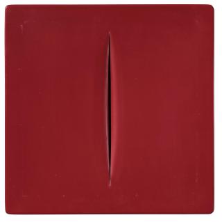 Lucio Fontana - \'Concetto spaziale (Red)\'