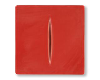 Lucio Fontana - Concetto Spaziale (Red)