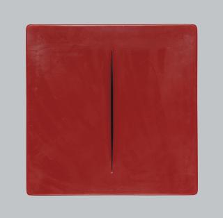 Lucio Fontana - Concetto Spaziale (Red)
