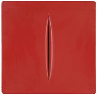 Lucio Fontana - Concetto Spaziale (Red)