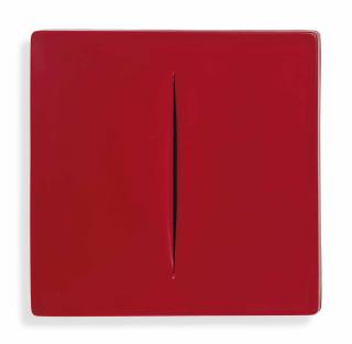 Lucio Fontana - Concetto Spaziale (red)