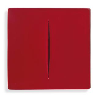 Lucio Fontana - Concetto Spaziale (red)