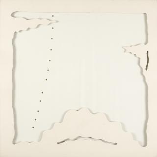Lucio Fontana - Concetto Speziale-Teatrino (bianco).