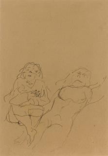 Lucio Fontana - Female Figure Study