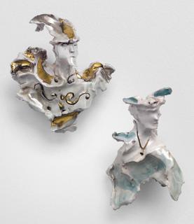 Lucio Fontana - (i)  Ritratto (portrait)   (ii)  Ritratto (portrait)