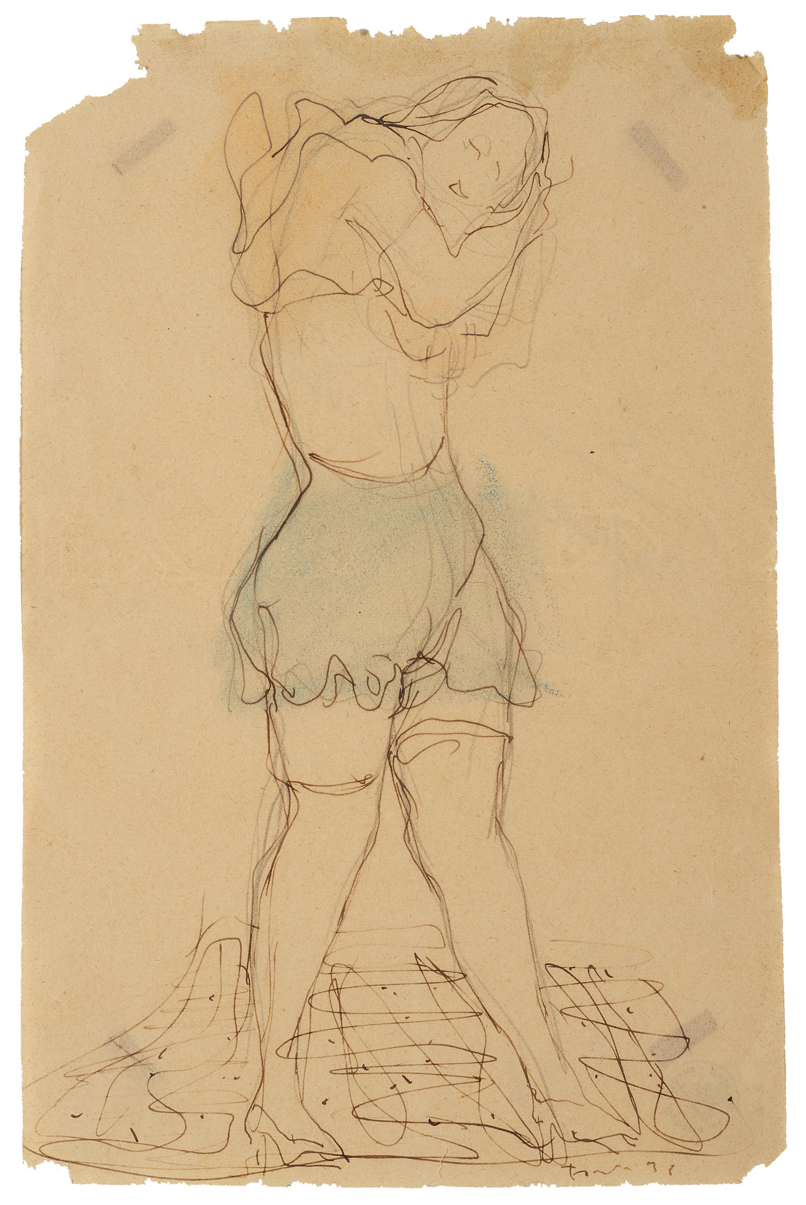 Lucio Fontana - Ragazza che si veste