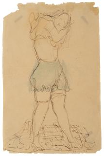 Lucio Fontana - Ragazza che si veste