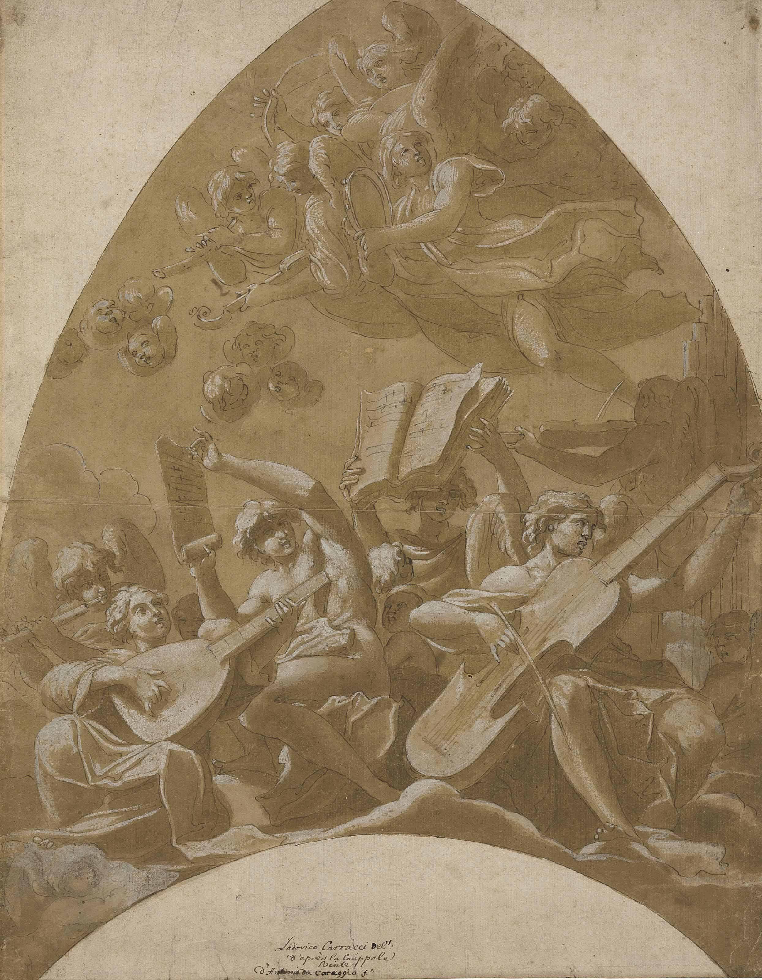 Lucio Massari - Angels And Putti Making Music In The Clouds: Design For A Vault