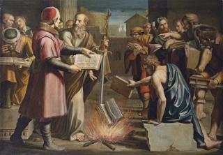 Lucio Massari - Saint Paul and the burning of pagan books at Ephesus