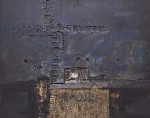 Lucio Muñoz - Tabla azul