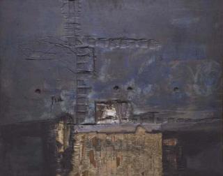 Lucio Muñoz - Tabla azul