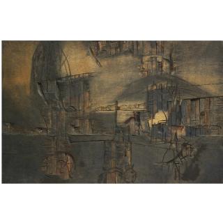 Lucio Muñoz - Tabla Negro Humo