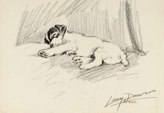 Lucy Dawson - An afternoon nap (illustrated); and A cocker spaniel