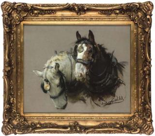Lucy Elizabeth Kemp-Welch, R.I., R.B.A. - Shire-Horses