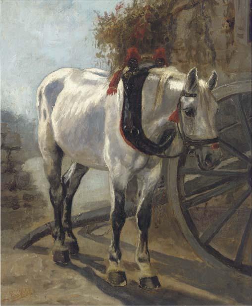 Lucy Kemp-Welch - A Grey Carthorse