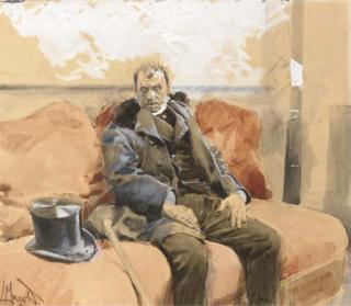 Ludek Marold - Un homme assis sur un divan