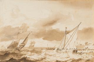 Ludolf Backhuysen - Schiffe in stürmischer See