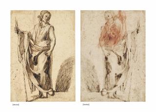 Ludovico Card - A Standing Apostle (Recto), Study Of An Assailant In The Stoning Of Saint Stephen (Verso)
