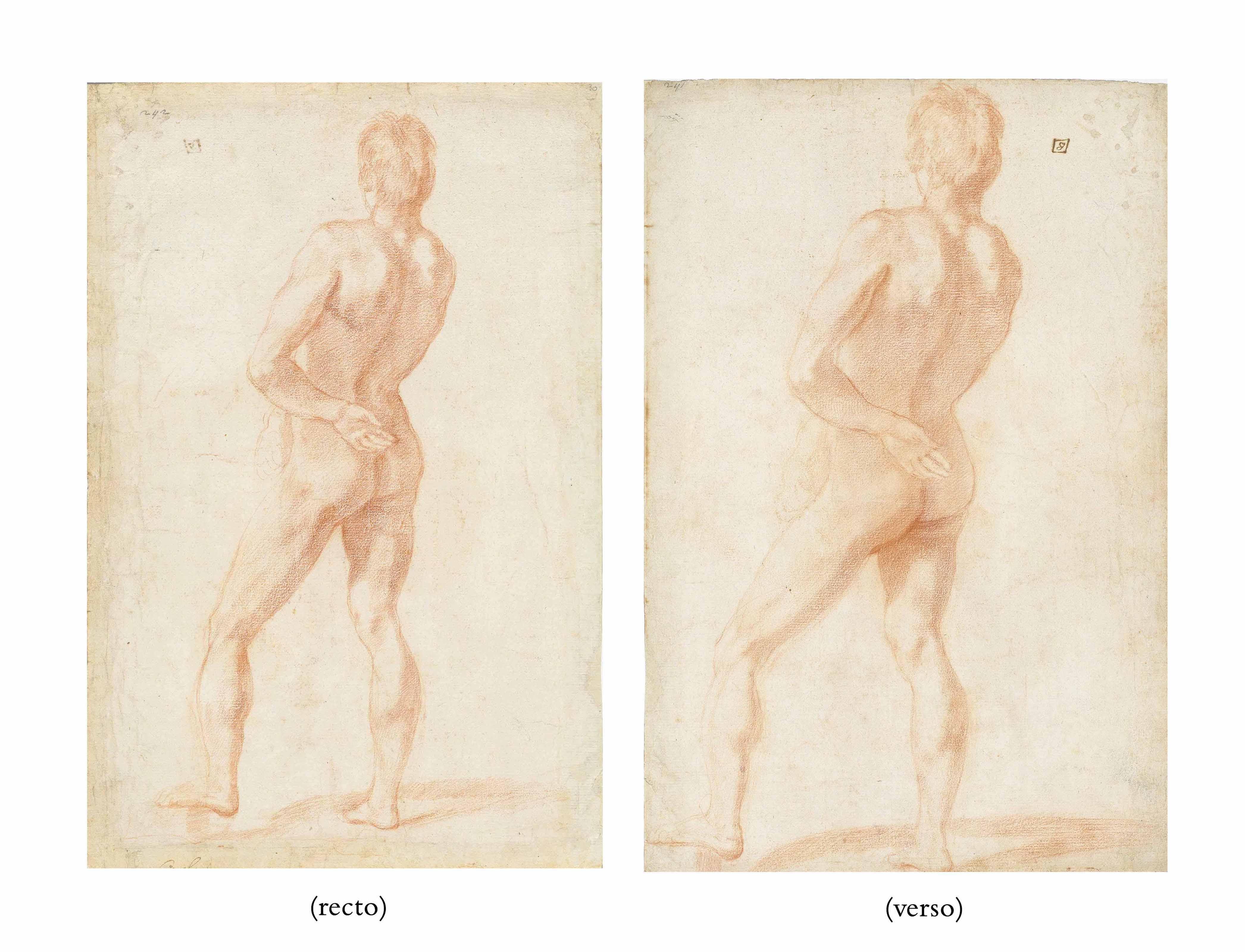Ludovico Cardi - A Male Nude Seen From The Back (Recto And Verso)