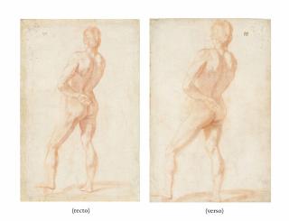 Ludovico Cardi - A Male Nude Seen From The Back (Recto And Verso)