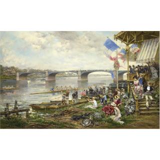 Ludovico Marchetti - Italian Summer Regatta At The Bridge At Bercy