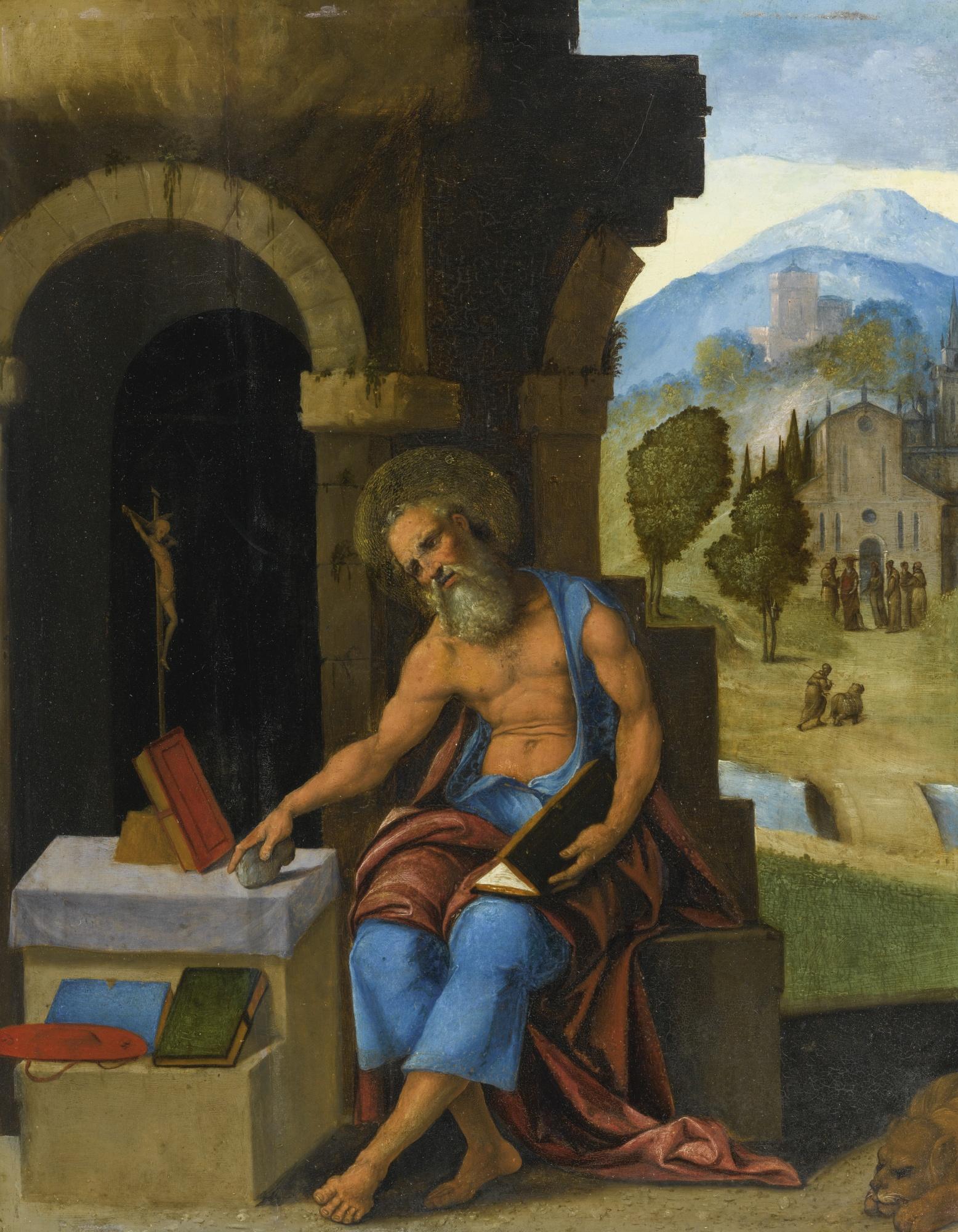 Ludovico Mazzolino - Saint Jerome In Contemplation