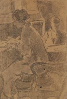 Ludovico Tommasi - Donna che cuce