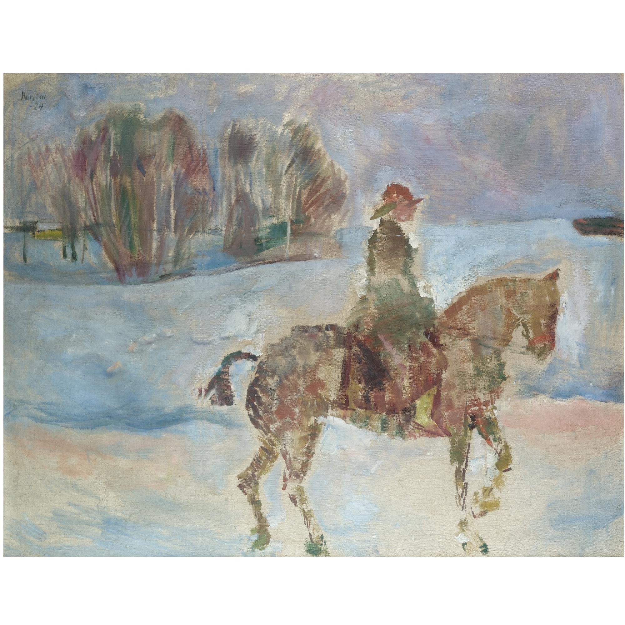 Ludvig Karsten - Norwegian Fru Godseier Langaard Til Hest (Mrs Langaard On Horseback)