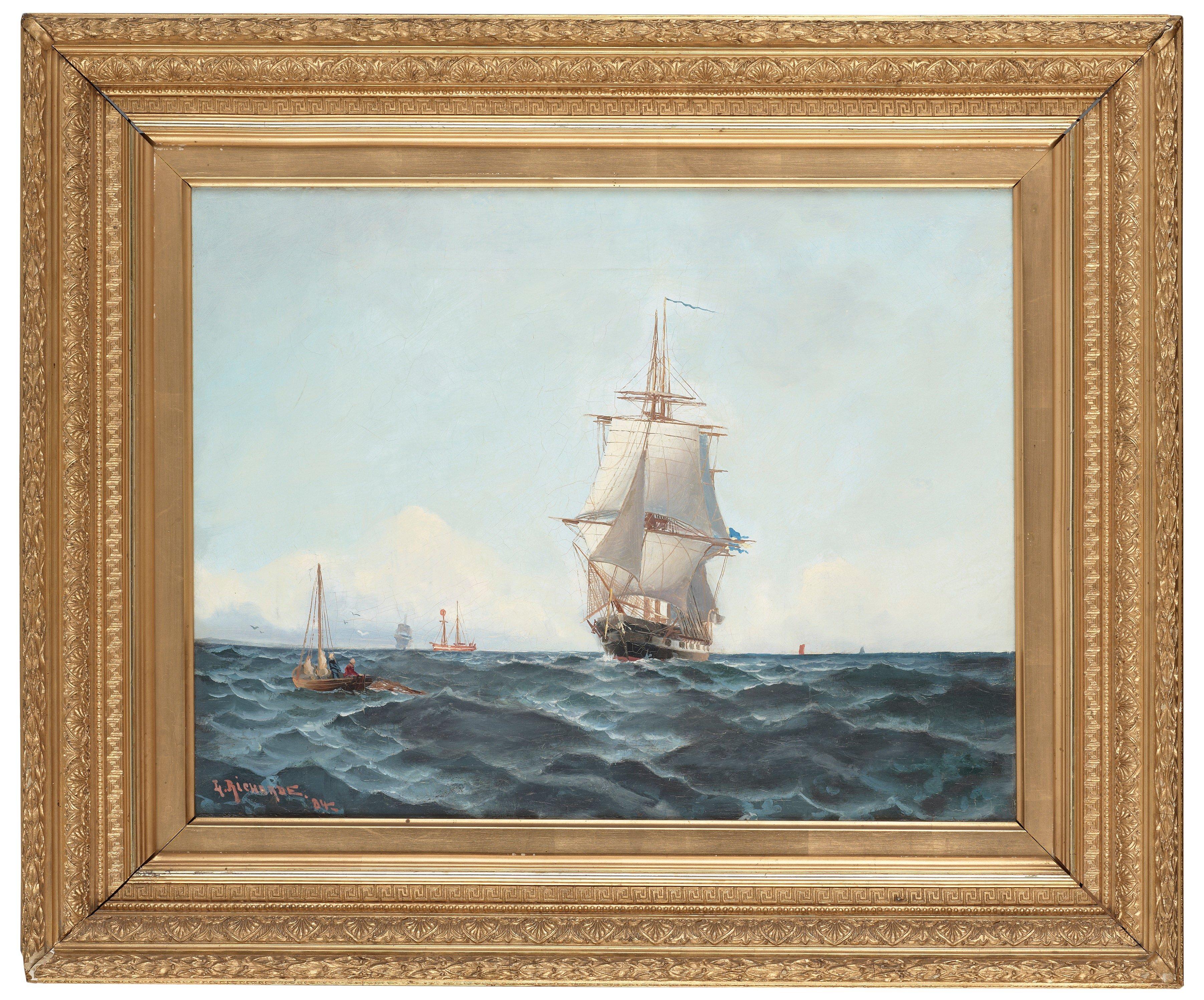 Ludvig Richarde - Swedish ship at open sea