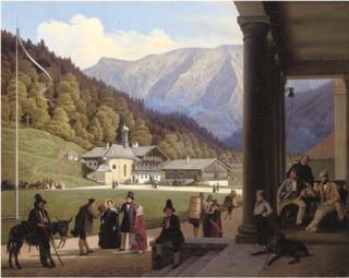 Ludwig August Most - A View of Wildbad Kreuth In The Bavarian Alps
