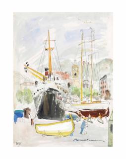Ludwig Bemelmans - Harbor of Nice