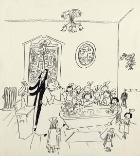 Ludwig Bemelmans - Having a Bath