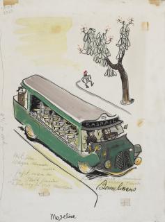 Ludwig Bemelmans - Illustration for \'Madeline\' (\