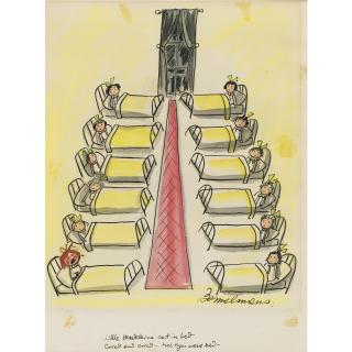 Ludwig Bemelmans - Little Madeline Sat In Bed, Cried And Cried, Her Eyes Were Red