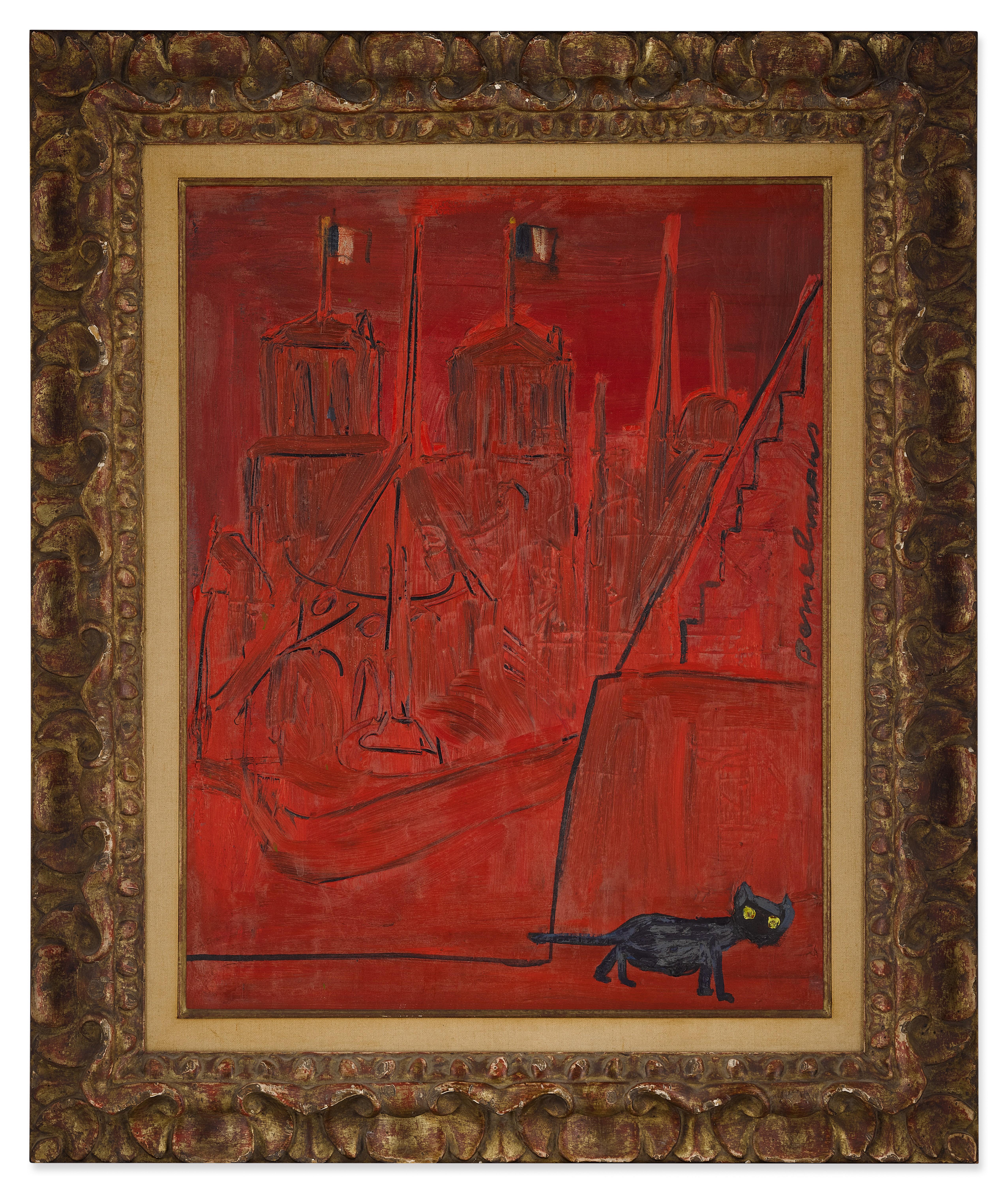 Ludwig Bemelmans - Paris Scene with Cat