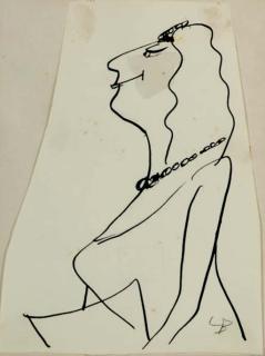 Ludwig Bemelmans - Profile of a lady