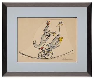 Ludwig Bemelmans - Seals on a Bicycle (Sketch for \