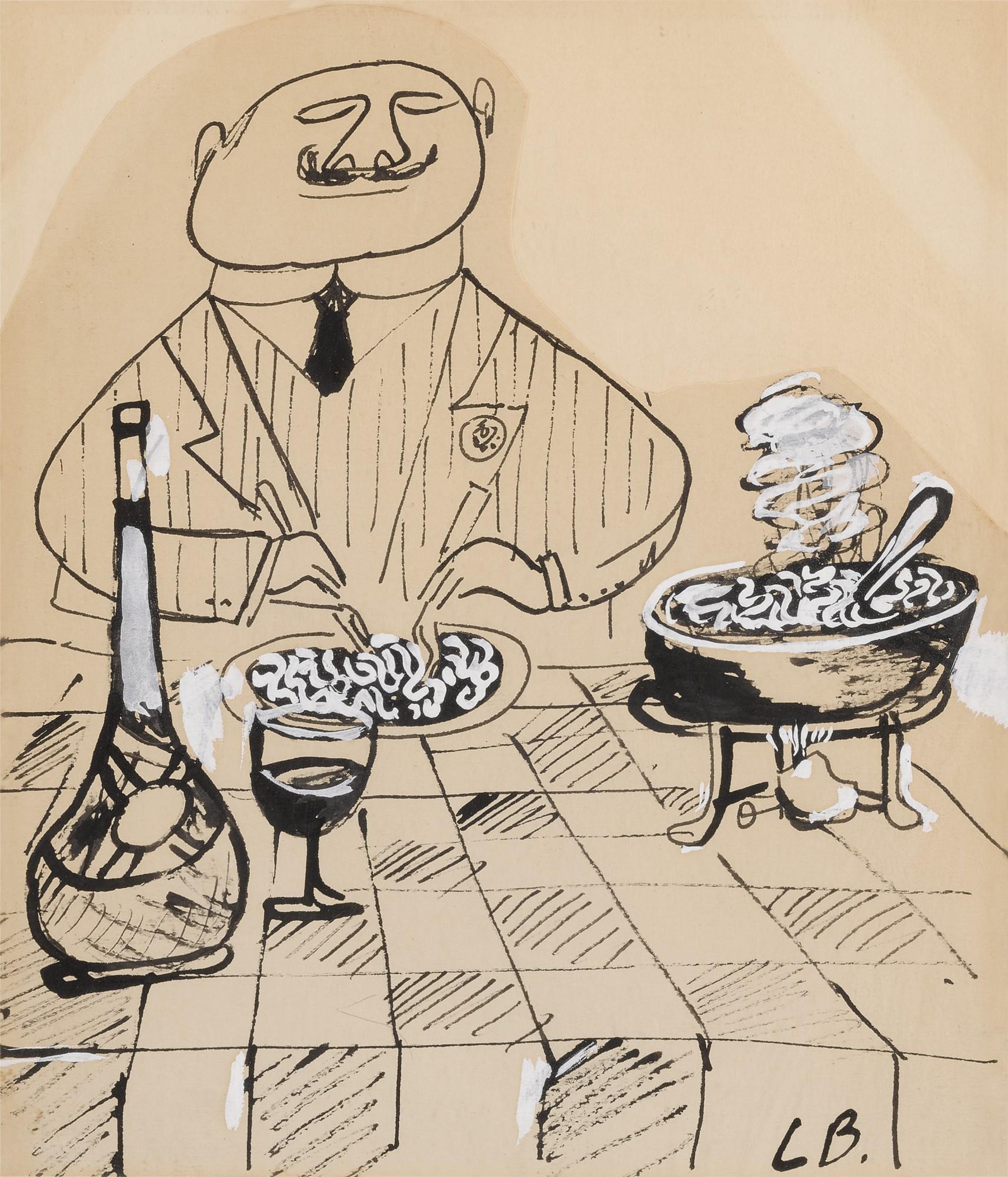 Ludwig Bemelmans - Sketch for \'La Bonne Table\' (To be a Gourmet)