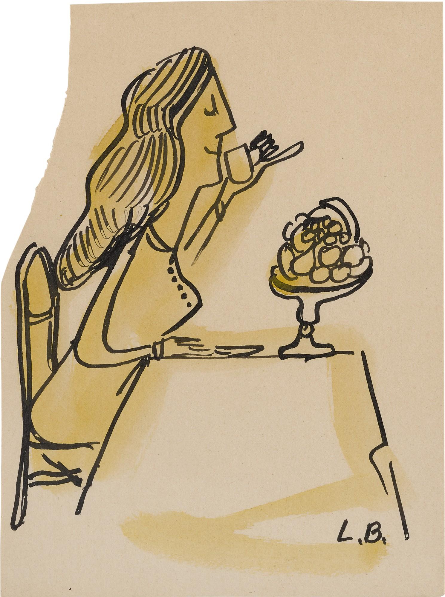 Ludwig Bemelmans - Sketch for \'La Bonne Table\'
