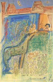 Ludwig Bemelmans - Sketch for Madeline in London