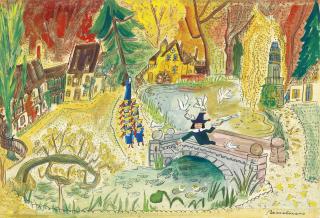 Ludwig Bemelmans - The Hameau Of Marie Antoinette Versailles (He Almost Turned Into A Saint In Fact)