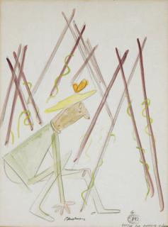 Ludwig Bemelmans - The Poor Gardener: Sketch For Madeline In London
